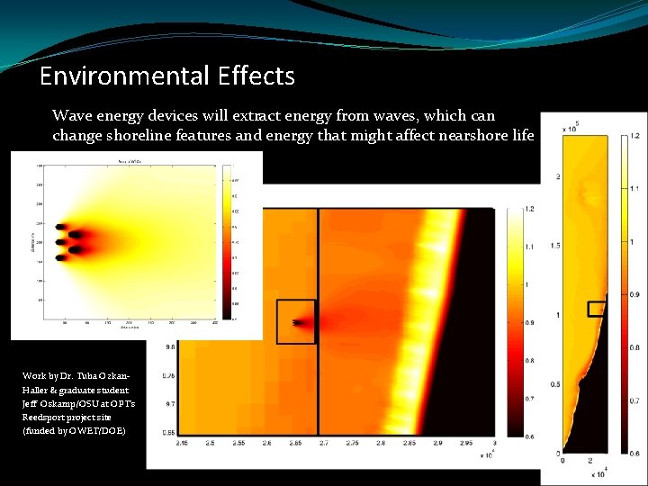 Environmental Effects Wave energy devices will extract energy from waves, which can change shoreline