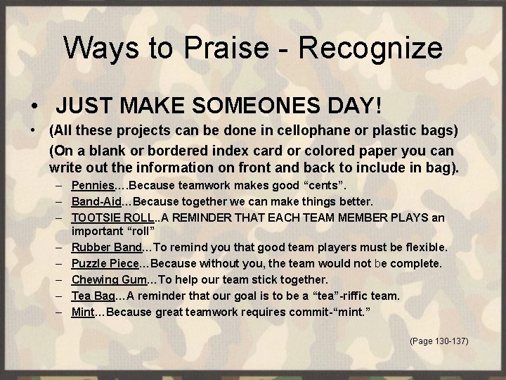 Ways to Praise - Recognize • JUST MAKE SOMEONES DAY! • (All these projects