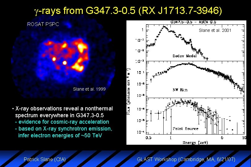  -rays from G 347. 3 -0. 5 (RX J 1713. 7 -3946) ROSAT