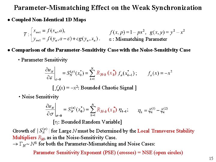 Parameter-Mismatching Effect on the Weak Synchronization Coupled Non-Identical 1 D Maps : Mismatching Parameter