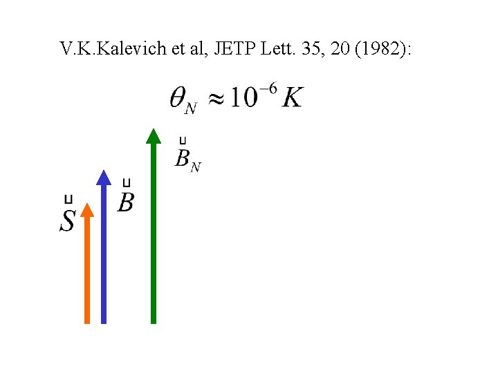 V. K. Kalevich et al, JETP Lett. 35, 20 (1982): 