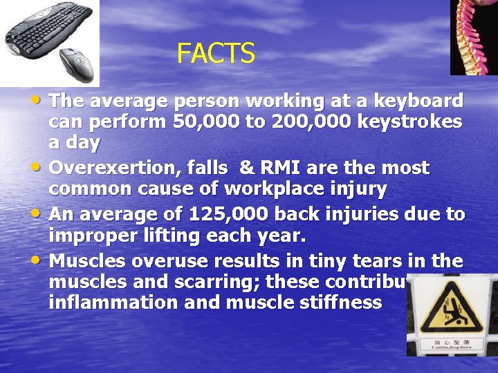 FACTS • The average person working at a keyboard • • • can perform FACTS • The average person working at a keyboard • • • can perform