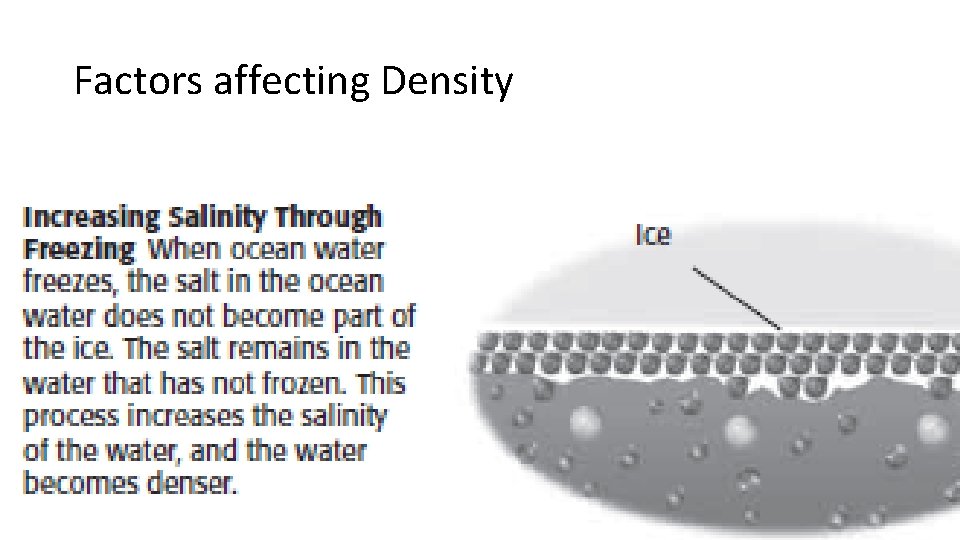 Factors affecting Density Factors affecting Density
