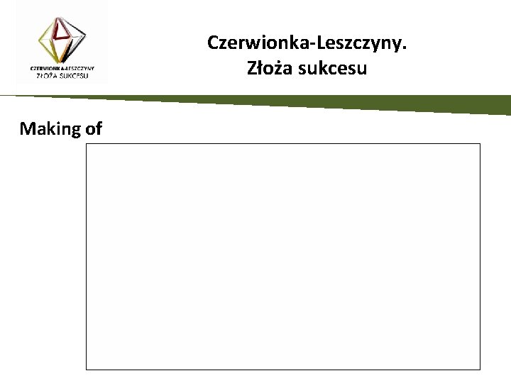 Czerwionka-Leszczyny. Złoża sukcesu Making of 