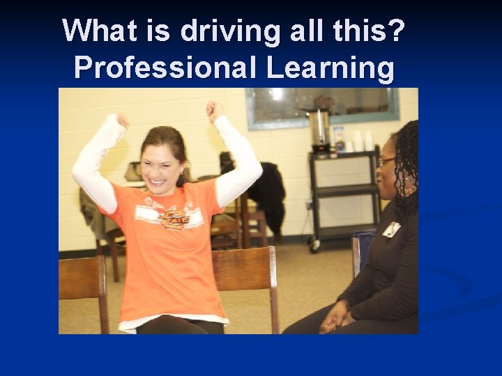 What is driving all this? Professional Learning 