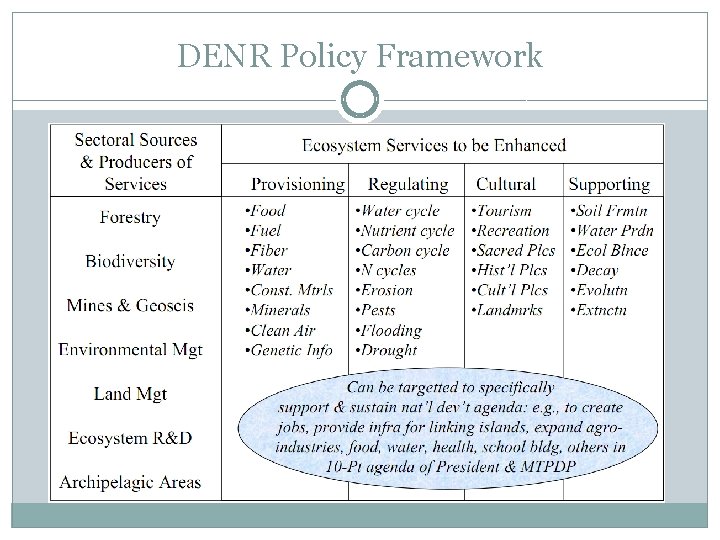 DENR Policy Framework 