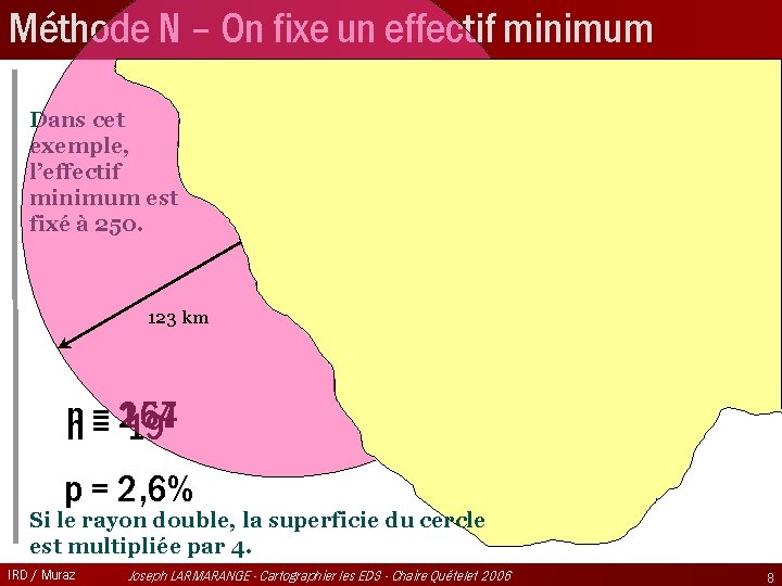 Méthode N – On fixe un effectif minimum Dans cet exemple, l’effectif minimum est