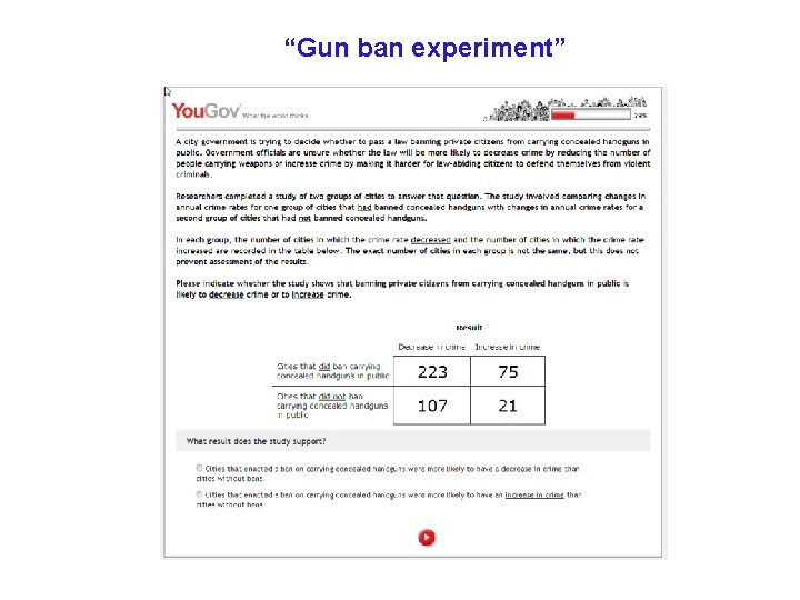 “Gun ban experiment” 