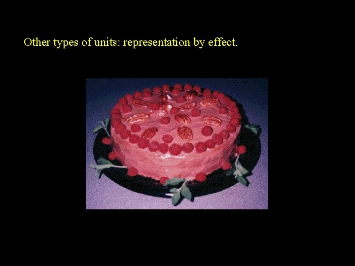 Other types of units: representation by effect. 