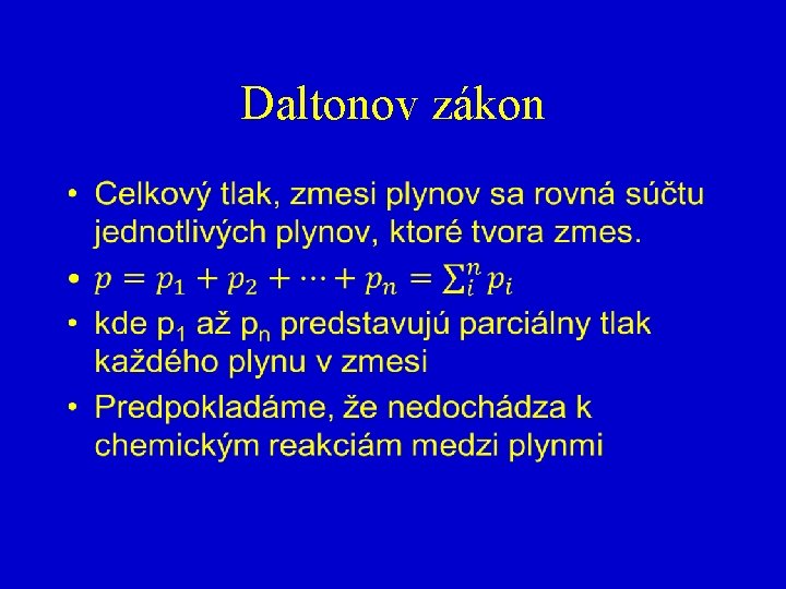 Daltonov zákon • 