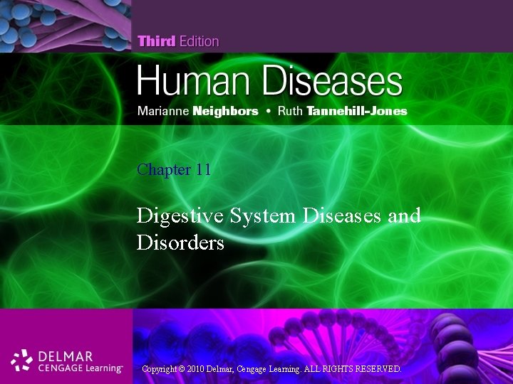 Chapter 11 Digestive System Diseases and Disorders Copyright © 2010 Delmar, Cengage Learning. ALLALL