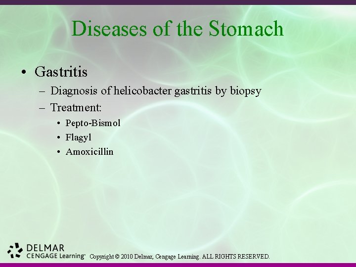 Diseases of the Stomach • Gastritis – Diagnosis of helicobacter gastritis by biopsy –