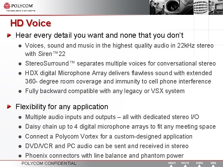 HD Voice Hear every detail you want and none that you don’t l Voices,