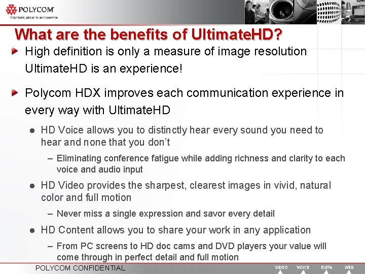 What are the benefits of Ultimate. HD? High definition is only a measure of