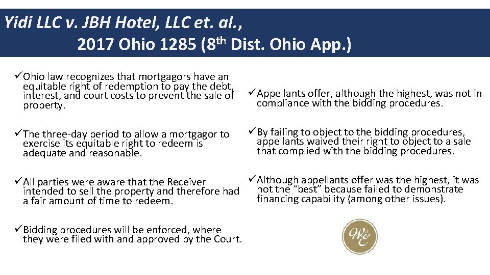 Yidi LLC v. JBH Hotel, LLC et. al. , 2017 Ohio 1285 (8 th