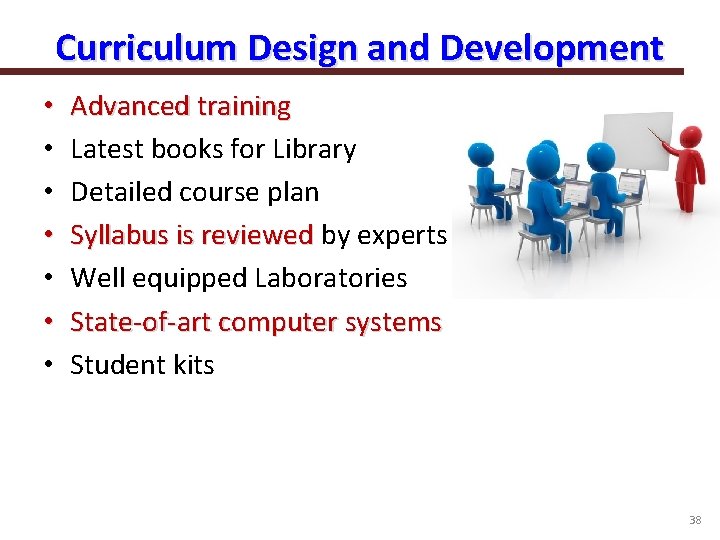 Curriculum Design and Development • • Advanced training Latest books for Library Detailed course