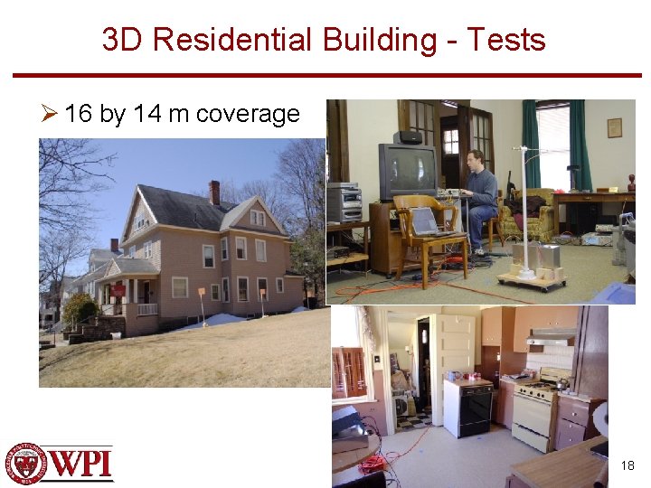 3 D Residential Building - Tests Ø 16 by 14 m coverage 18 