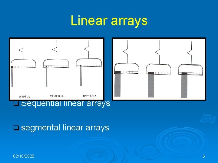 Linear arrays q Sequential linear arrays q segmental linear arrays 02/10/2020 6 