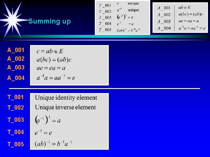 Summing up A_001 A_002 A_003 A_004 T_001 T_002 T_003 T_004 T_005 