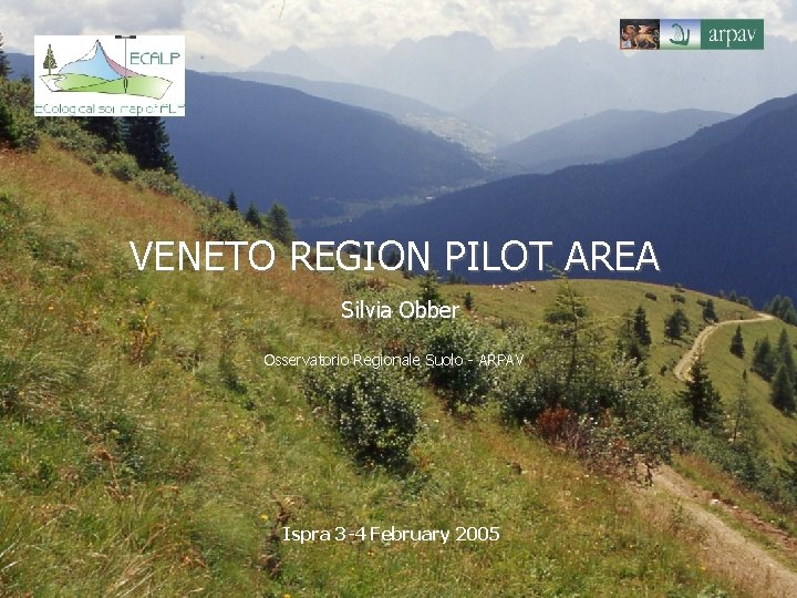 VENETO REGION PILOT AREA Silvia Obber Osservatorio Regionale Suolo - ARPAV Ispra 3 -4