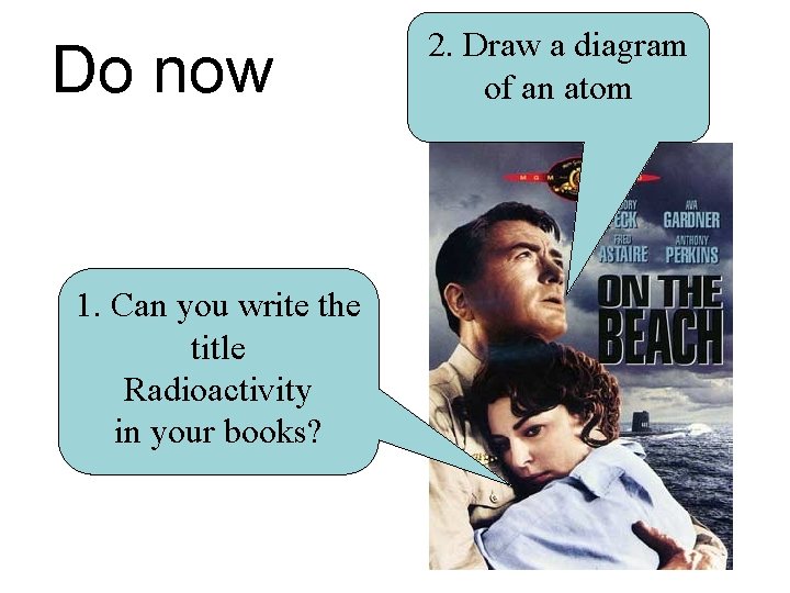Do now 1. Can you write the title Radioactivity in your books? 2. Draw