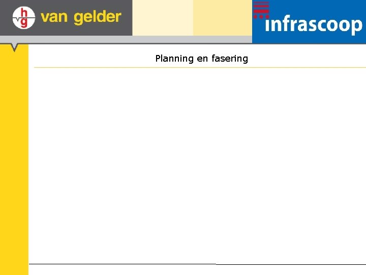 Planning en fasering 