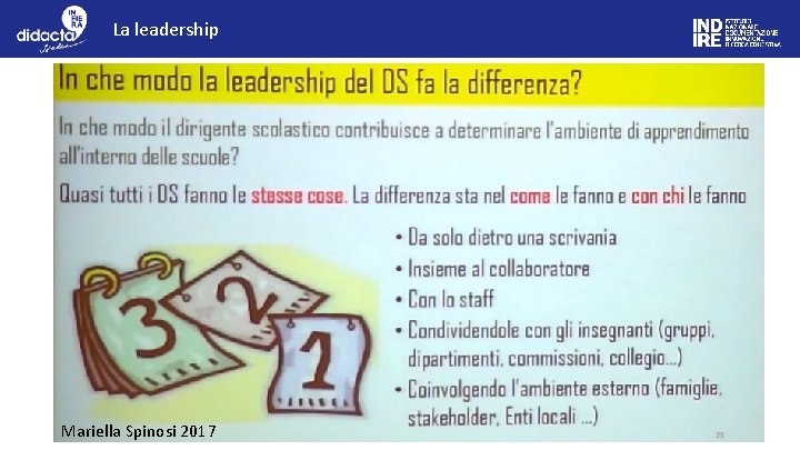 La leadership Mariella Spinosi 2017 