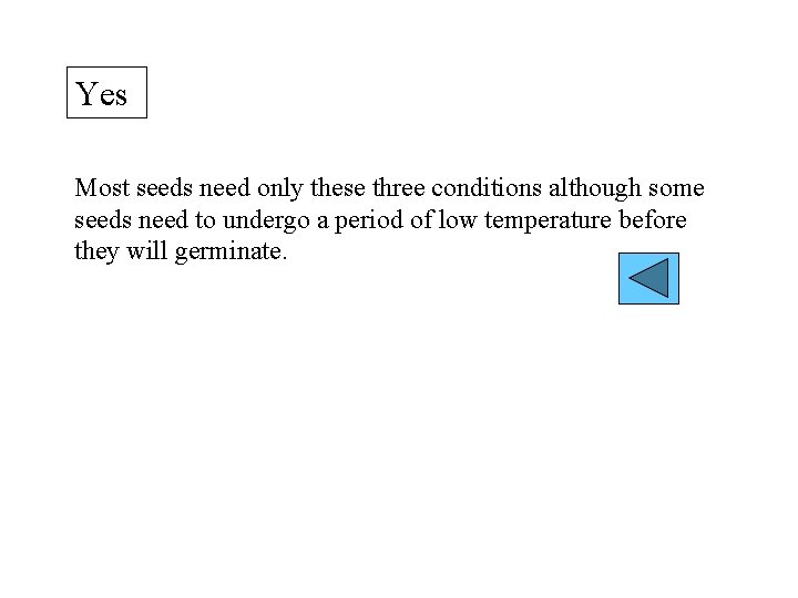 Yes Most seeds need only these three conditions although some seeds need to undergo