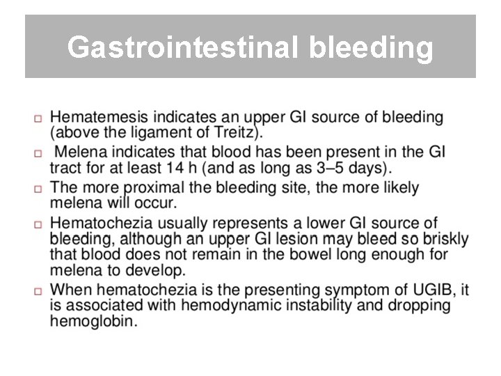 Gastrointestinal bleeding 