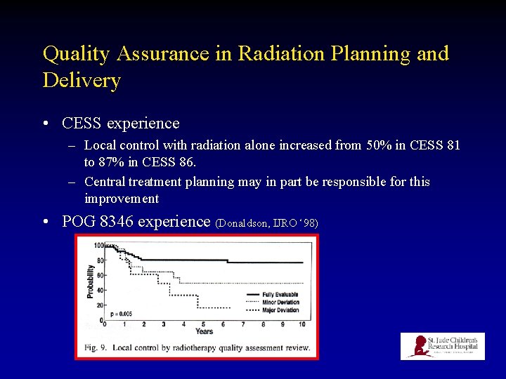 Quality Assurance in Radiation Planning and Delivery • CESS experience – Local control with