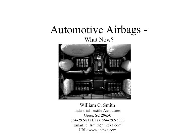 Air Bag Chemistry Air Bag Chemistry