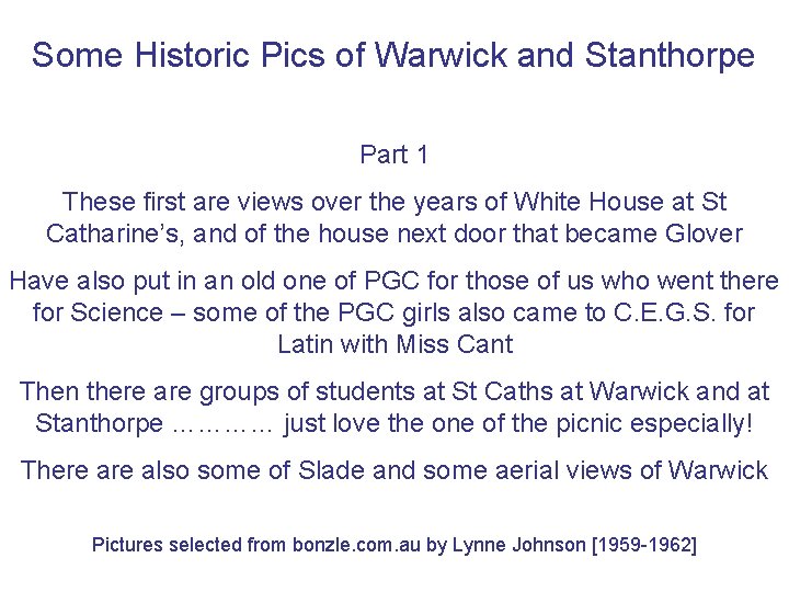 Some Historic Pics of Warwick and Stanthorpe Part 1 These first are views over