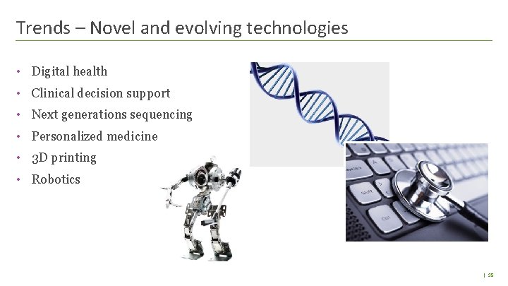 Trends – Novel and evolving technologies • Digital health • Clinical decision support • Trends – Novel and evolving technologies • Digital health • Clinical decision support •