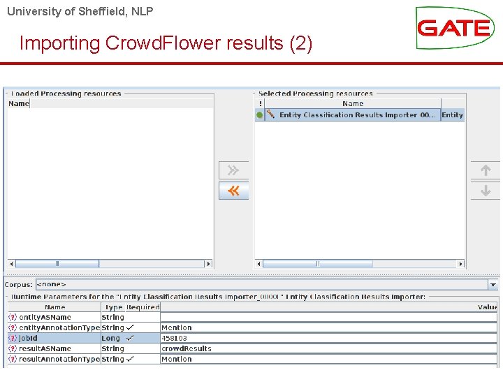 University of Sheffield, NLP Importing Crowd. Flower results (2) 