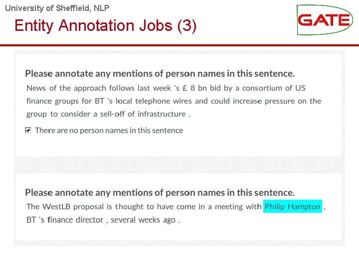 University of Sheffield, NLP Entity Annotation Jobs (3) 