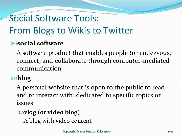 Social Software Tools: From Blogs to Wikis to Twitter social software A software product Social Software Tools: From Blogs to Wikis to Twitter social software A software product