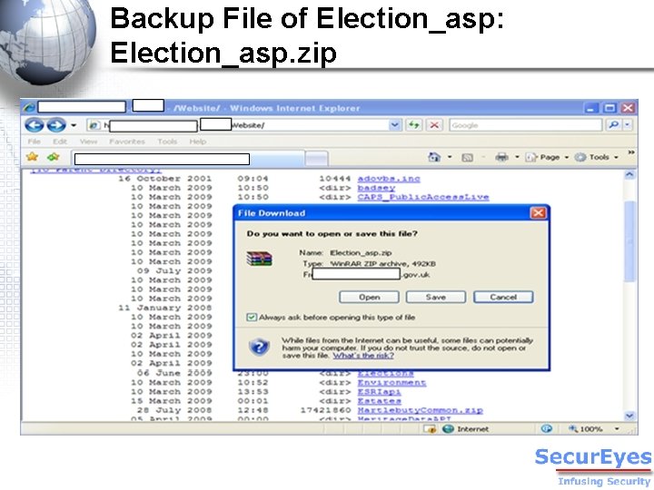 Backup File of Election_asp: Election_asp. zip 