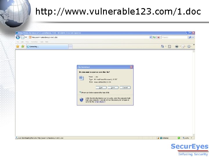 http: //www. vulnerable 123. com/1. doc 