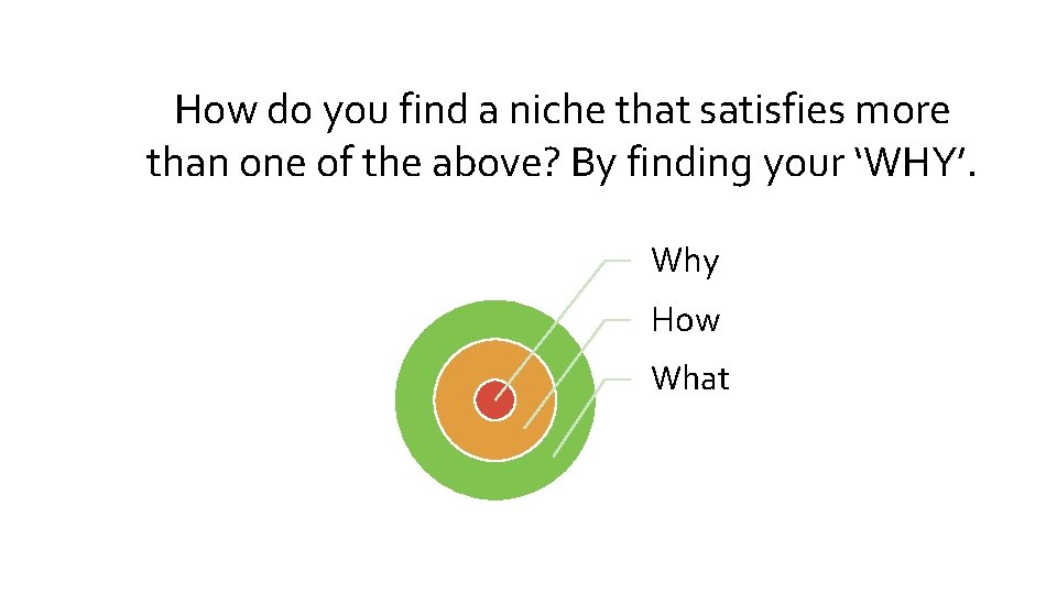 How do you find a niche that satisfies more than one of the above?