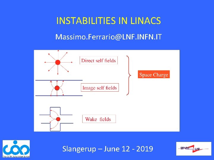 INSTABILITIES IN LINACS Massimo. Ferrario@LNF. INFN. IT Slangerup – June 12 - 2019 
