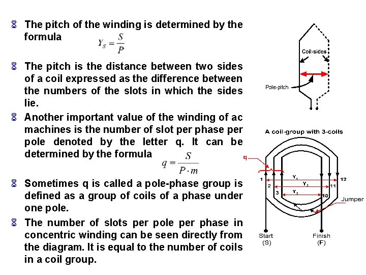 6 The pitch of the winding is determined by the formula 6 The pitch