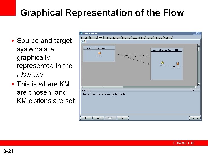 Graphical Representation of the Flow • Source and target systems are graphically represented in