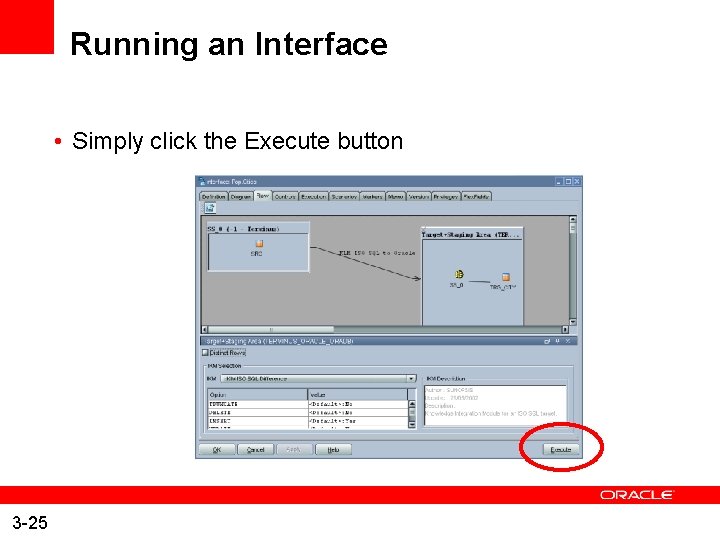 Running an Interface • Simply click the Execute button 3 -25 