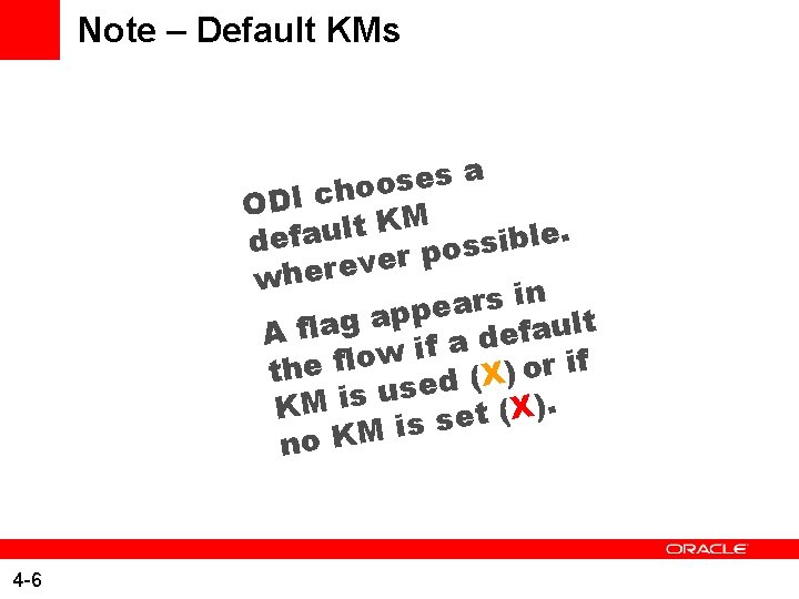 Note – Default KMs a s e s oo h c I D O