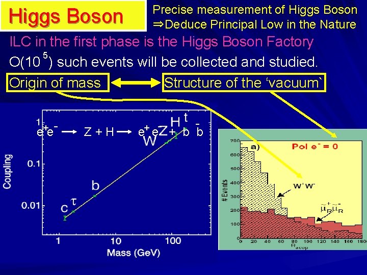 Precise measurement of Higgs Boson ⇒Deduce Principal Low in the Nature Higgs Boson　 ILC