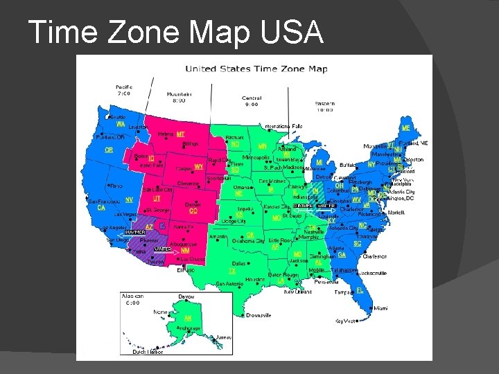Time Zone Map USA Time Zone Map USA
