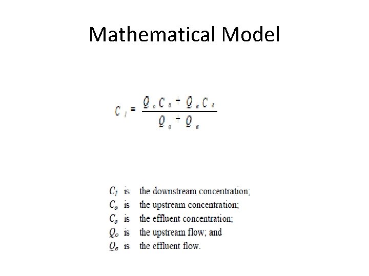 Mathematical Model 