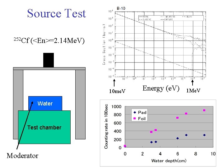 Source Test 252 Cf (<En>=2. 14 Me. V) 10 me. V Water Test chamber