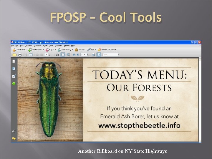 FPOSP – Cool Tools Another Billboard on NY State Highways 