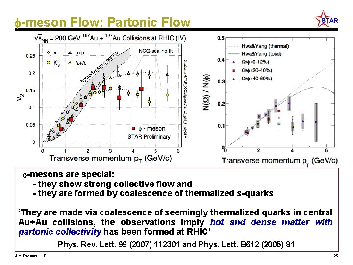  -meson Flow: Partonic Flow -mesons are special: - they show strong collective flow